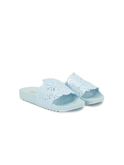 Sophia Webster Mini Lia Butterfly Slides In Blue