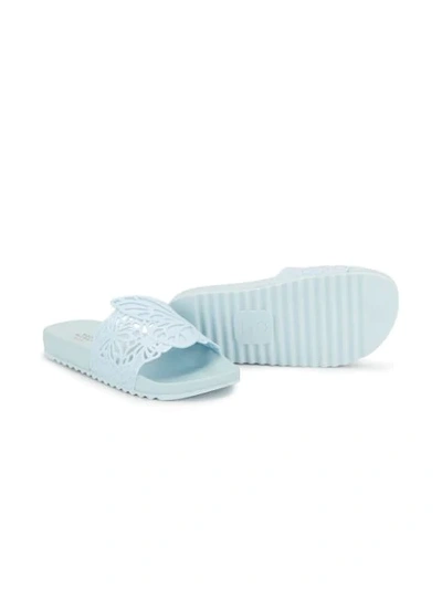 Sophia Webster Mini Lia Butterfly Slides In Blue