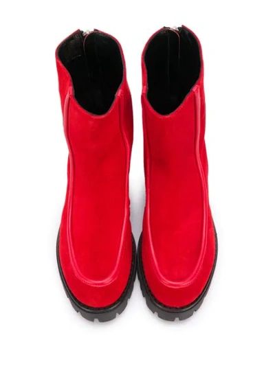 Shop Marni Ankle Length Boots In Red
