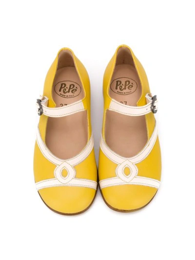 Shop Pèpè Single Buckled Sandals In Yellow
