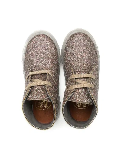 Shop Pèpè Keet Glitter Ankle Boots In Metallic
