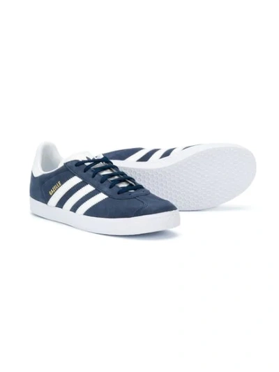 Shop Adidas Originals Gazelle J Sneakers In Blue