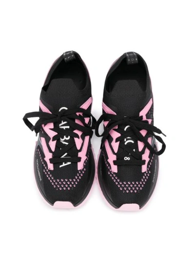 Shop Dolce & Gabbana Teen Panelled Lace-up Sneakers In Black