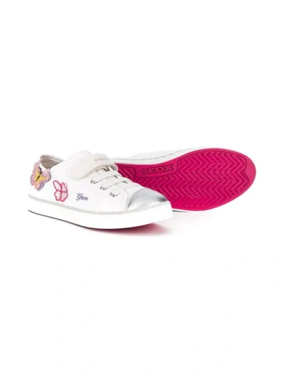 Geox Butterfly Appliqué Sneakers In White