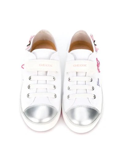Geox Butterfly Appliqué Sneakers In White