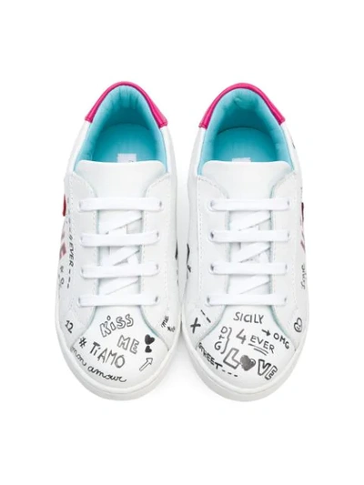 Shop Dolce & Gabbana Love Low-top Sneakers In White