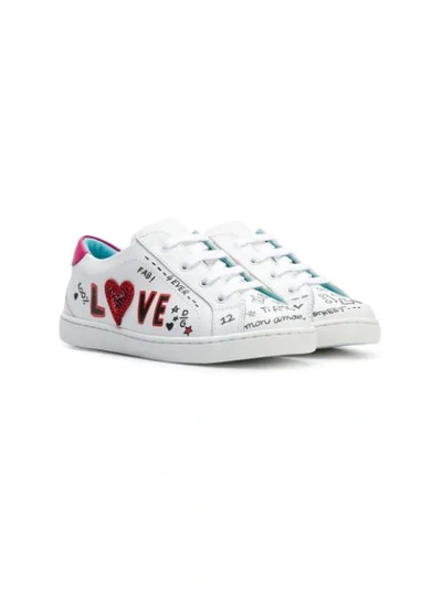 Shop Dolce & Gabbana Love Low-top Sneakers In White