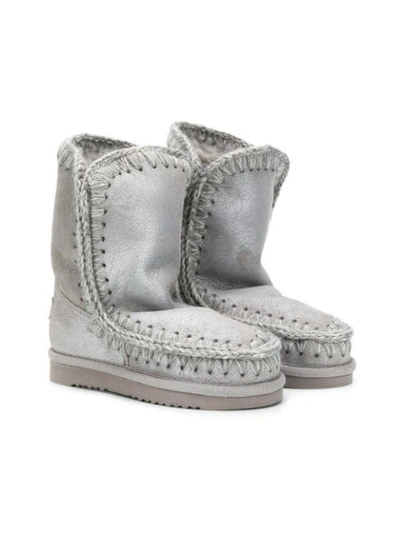 Shop Mou Dusil Eskimo Boots In Grey