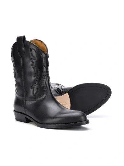 Gallucci Teen Camperos Mid-calf Boots In Black