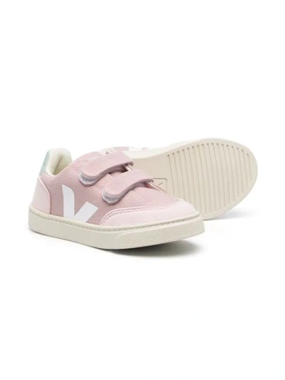 Shop Veja V-12 Touch-strap Sneakers In Pink