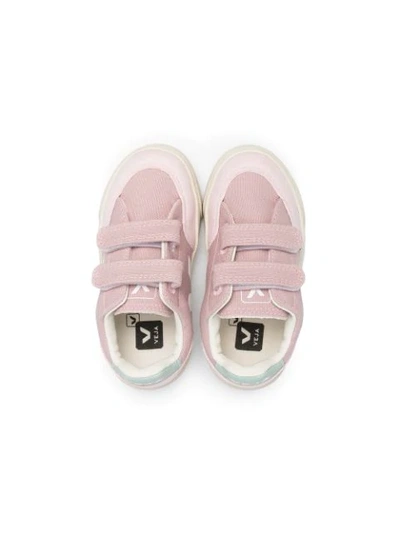 Shop Veja V-12 Touch-strap Sneakers In Pink