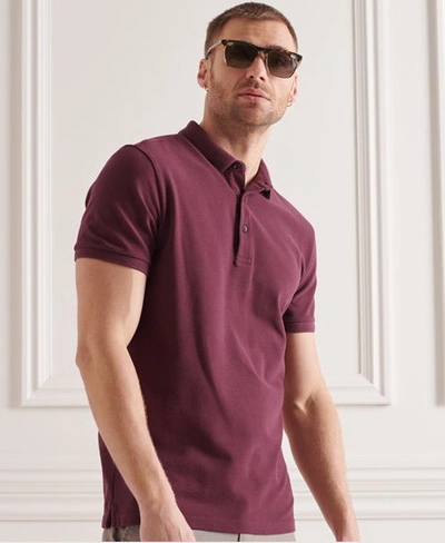 Superdry Men's Organic Cotton City Pique Polo Shirt Purple Size: Xxl |  ModeSens