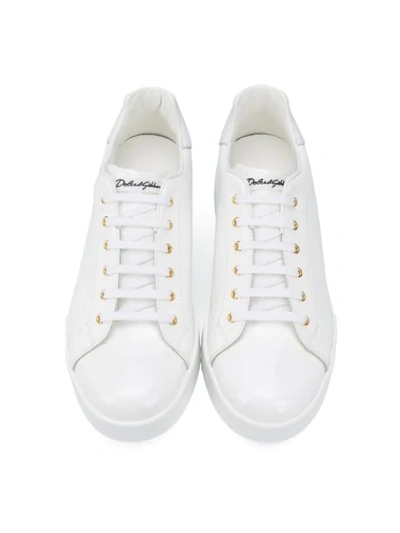 Shop Dolce & Gabbana Teen Lace-up Sneakers In White
