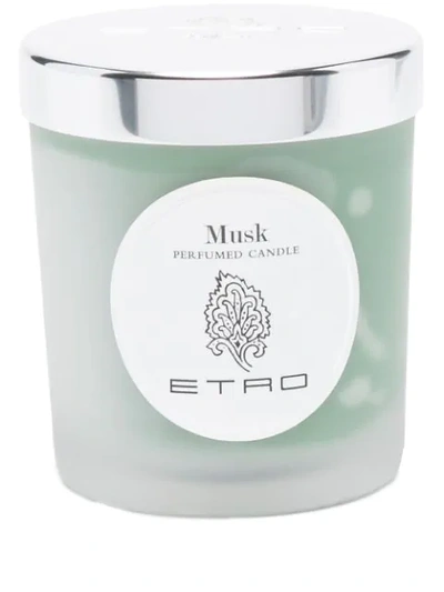 Shop Etro Profumi Musk Scented Candle In Green