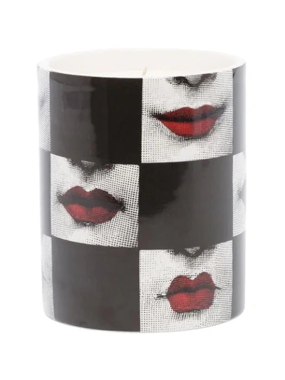 Shop Fornasetti Labbra Otto Scented Candle (300g) In White