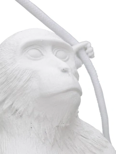 Seletti Monkey With Rope Lamp In White