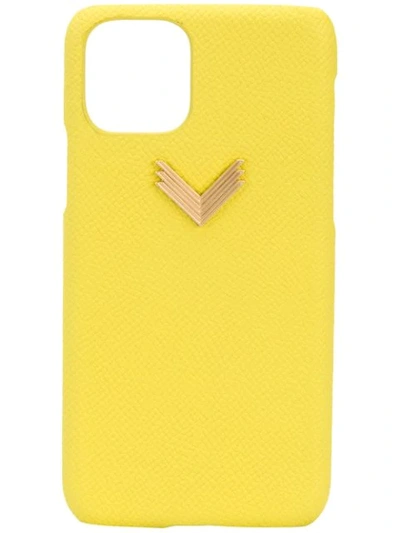 Shop Manokhi X Velante Logo Iphone 11 Pro Case In Yellow