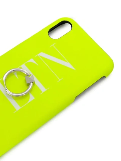 Shop Valentino Vltn Logo-print Iphone Xs Max Case In Yellow