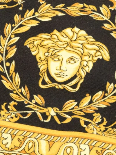 Versace Black & Yellow Medusa Barocco T-shirt In Black