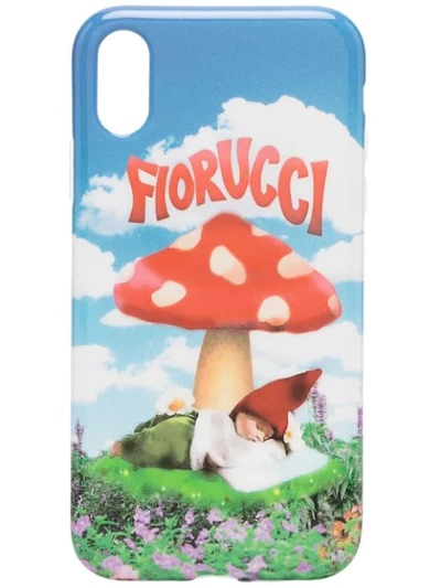 Shop Fiorucci Mushroom Print Iphone Xr Case In Blue
