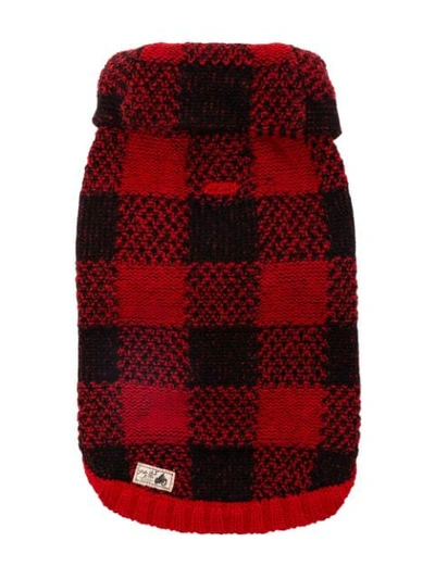 Shop Polo Ralph Lauren Check Knit Jumper In Red