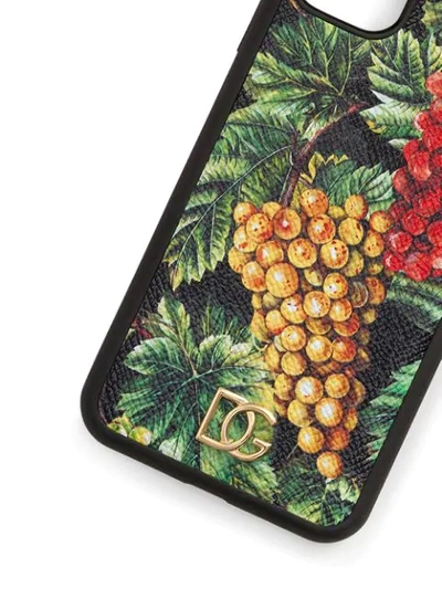 Shop Dolce & Gabbana Grape Print Iphone 11 Pro Max Case In Black