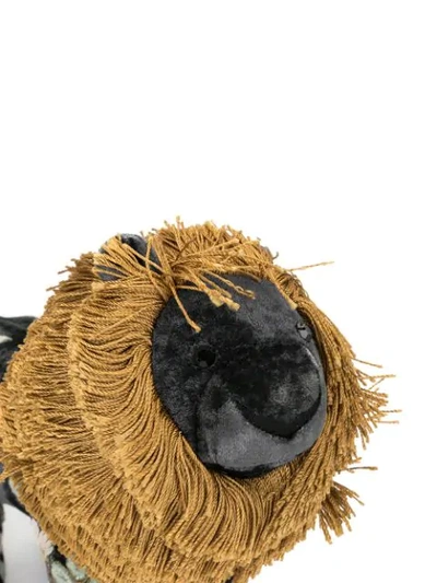 Shop Anke Drechsel Embroidered Lion Soft Toy In Black