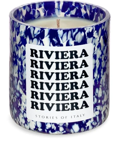 Shop Stories Of Italy Macchia Riviera Scented Candle In Neutrals