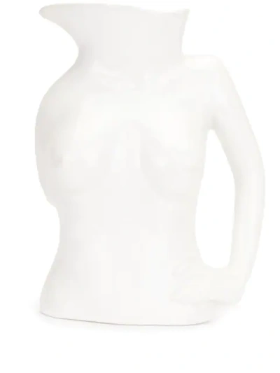 Shop Anissa Kermiche Jugs Jug Vase (28cm) In White