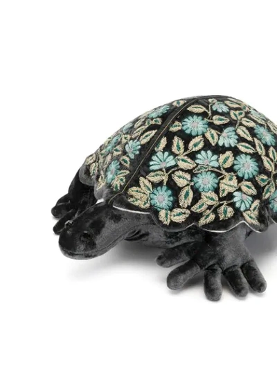 Shop Anke Drechsel Embroidered Tortoise Soft Toy In Black