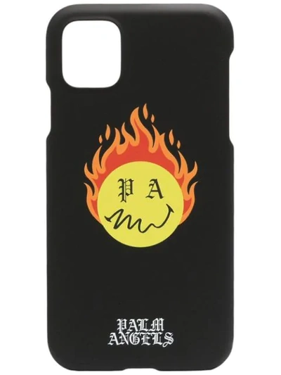 Shop Palm Angels Burning Head Iphone 11 Case In Black