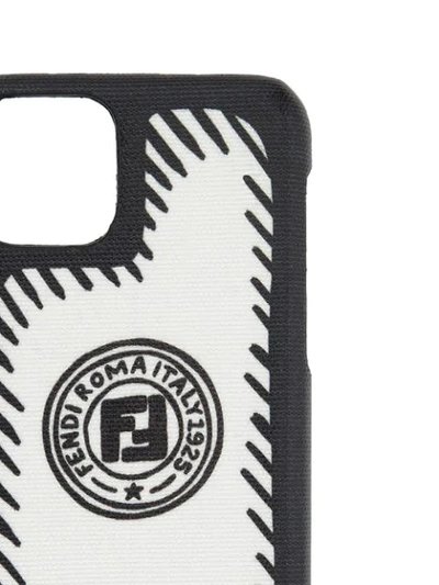 Shop Fendi Ff Logo Iphone 11 Pro Case In White
