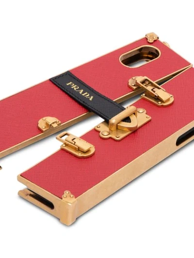 Shop Prada Cahier Cover For Iphone X And Xs In Red