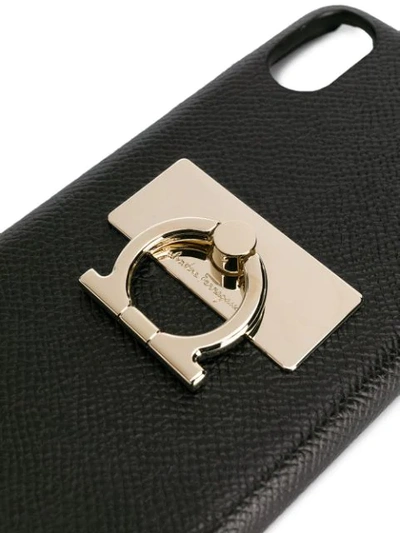 Shop Ferragamo Gancini Pull-ring Iphone Xs Case In Black