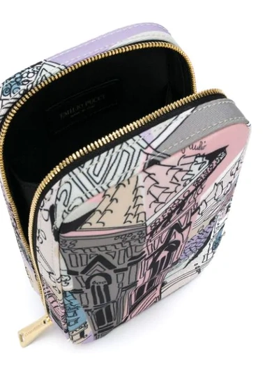 Shop Emilio Pucci Battistero Print Phone Bag In Pink