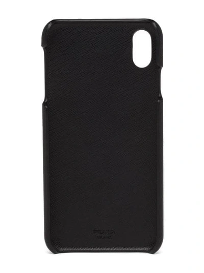 Shop Prada Ring Detail Iphone Xs Max Case In Black