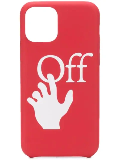 Shop Off-white Logo-print Iphone 11 Pro Case In Red