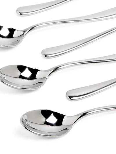 Shop Alessi Curved 24-piece Cutlery Set In Silver