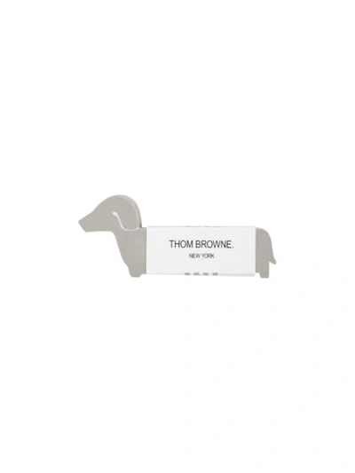 Shop Thom Browne Hector Dog-motif Eraser In 035 Medium Grey