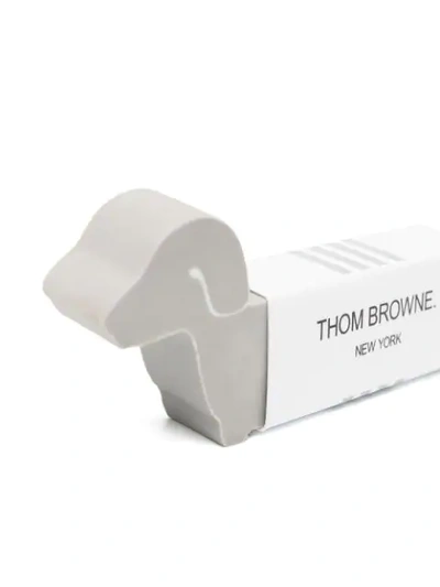 Shop Thom Browne Hector Dog-motif Eraser In 035 Medium Grey