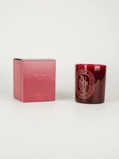 Shop Diptyque 'tubereuse Rouge' Candle In Red