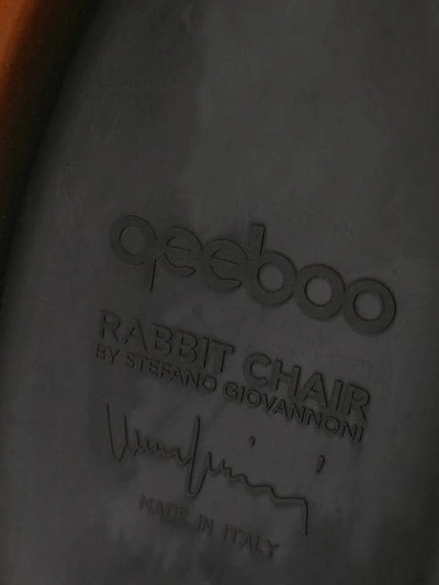 Shop Qeeboo Velvet-effect Rabbit Chair In Orange