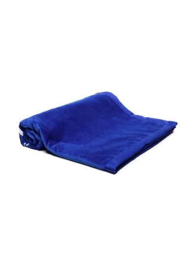 Shop Givenchy Logo-embroidered Towel In Blue