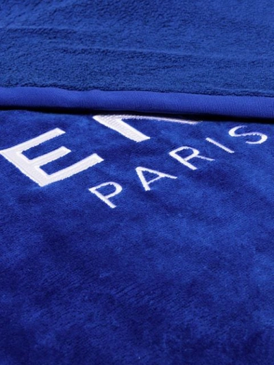 Shop Givenchy Logo-embroidered Towel In Blue