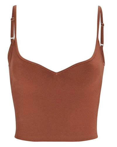 Shop A.l.c Shana Knit Tank Top In Brown