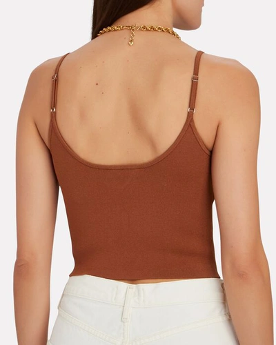 Shop A.l.c Shana Knit Tank Top In Brown