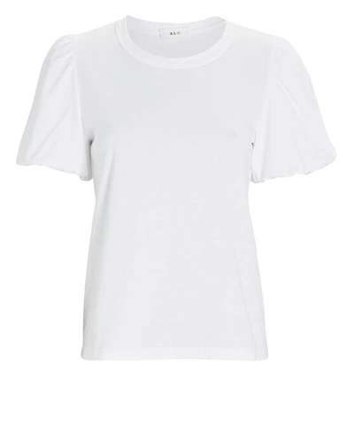 Shop A.l.c Poole Puff Sleeve T-shirt In White
