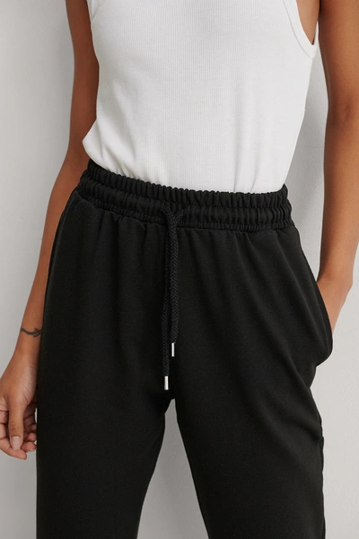 Shop Trendyol Straight Sweatpants - Black