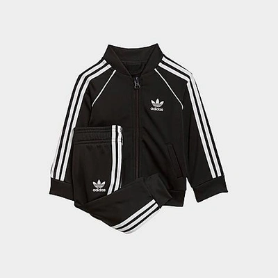 Shop Adidas Originals Adidas Infant And Kids' Toddler Originals Adicolor Superstar Track Suit In Black/white
