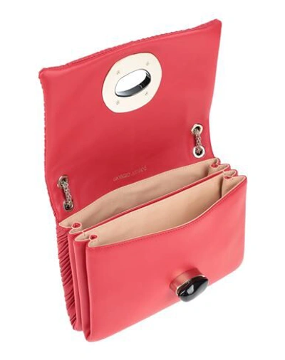 Shop Giorgio Armani Woman Cross-body Bag Red Size - Lambskin